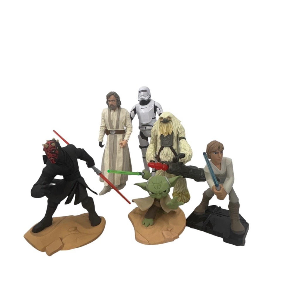 6 Star Wars Figures Lot Disney Infinity 3.0 Yoda Darth Maul Luke Stormtrooper